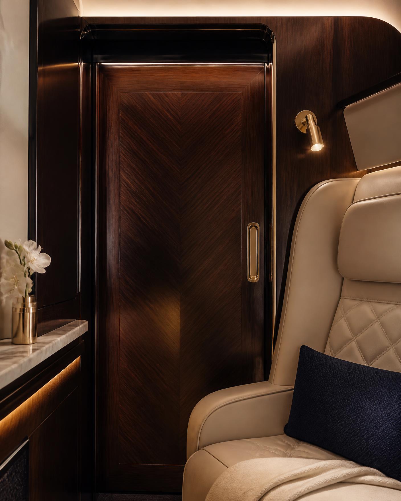 Premium cabin interior detail